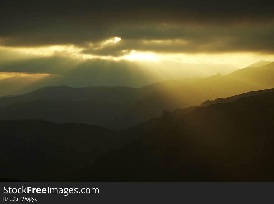 Storm in mountain