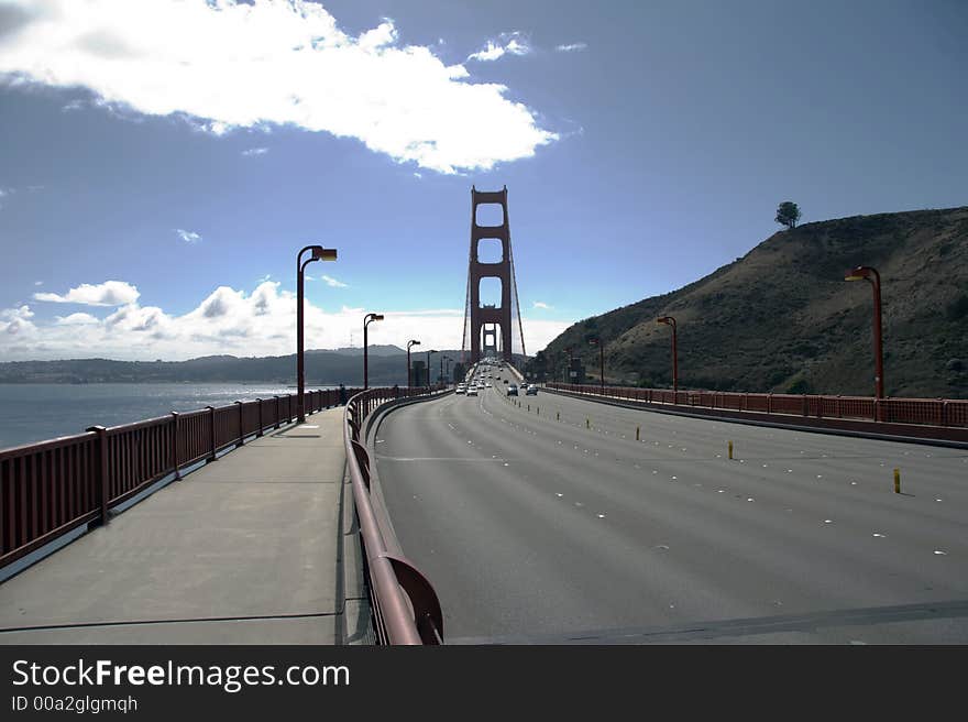 Traffic on Golden Gate Bridge