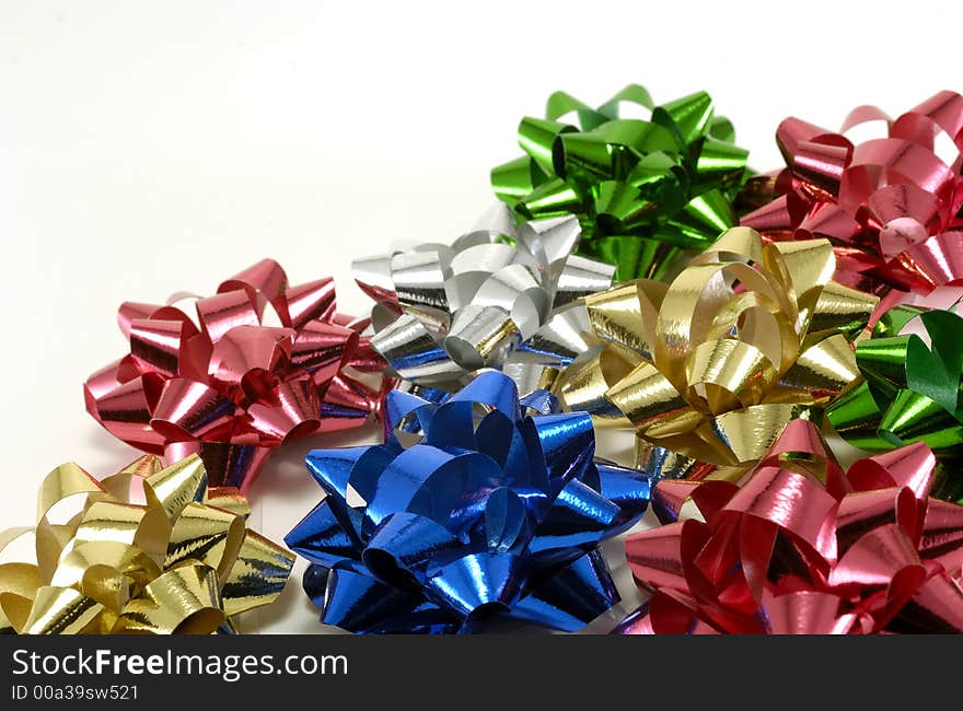 Photo of Various Color Gift Bows - Holiday and Birthday Related