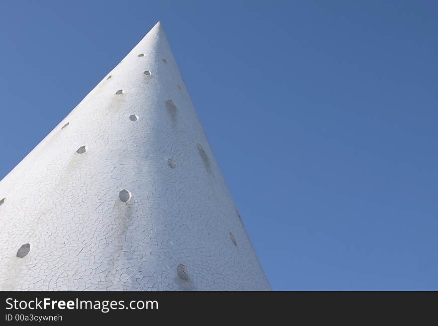 White cone of trencadis, architecture