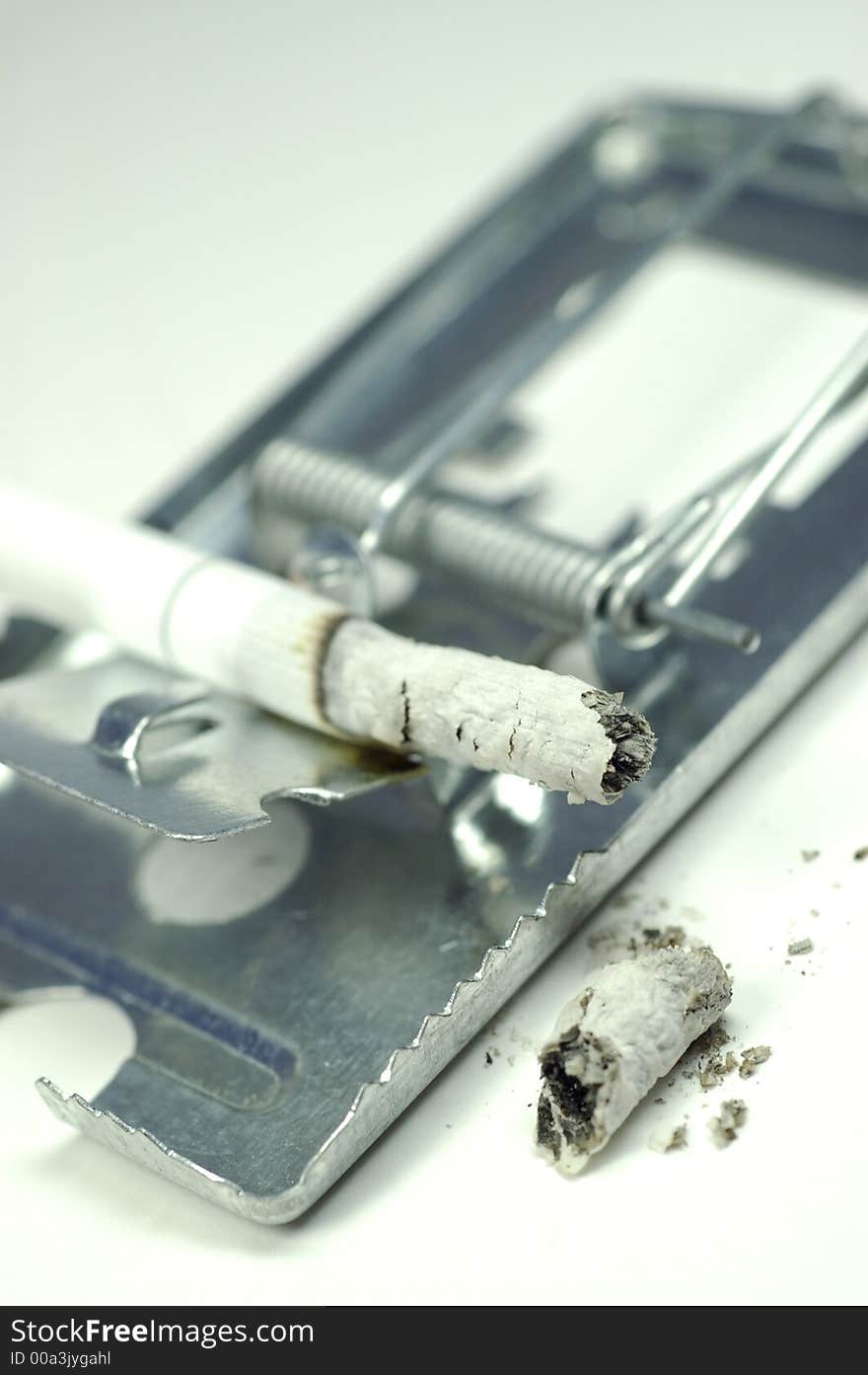 Cigarette trap and concept of taking the risk . Cigarette trap and concept of taking the risk .