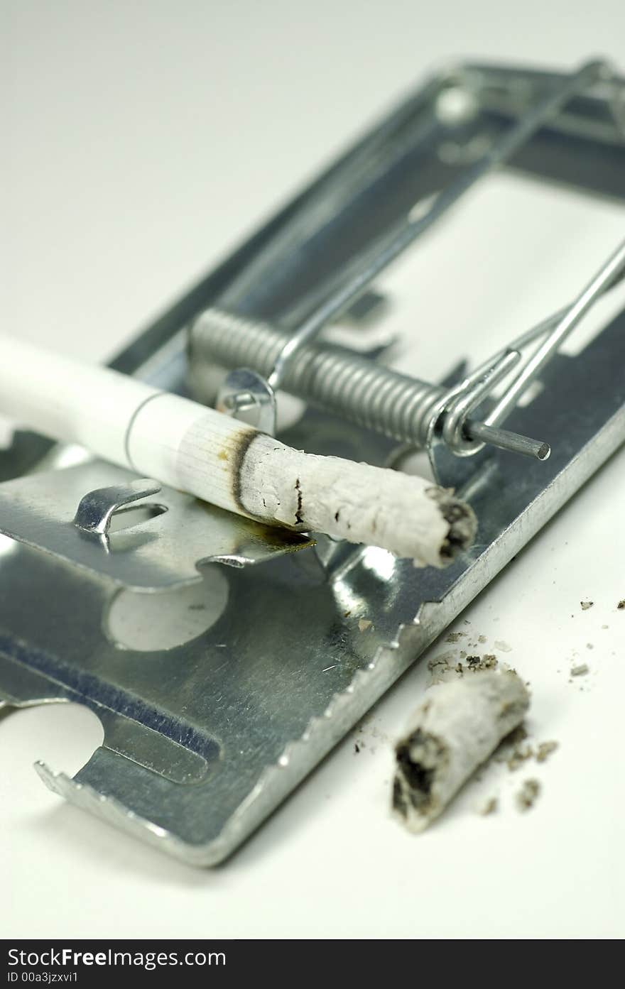 Cigarette trap and concept of taking the risk . Cigarette trap and concept of taking the risk .