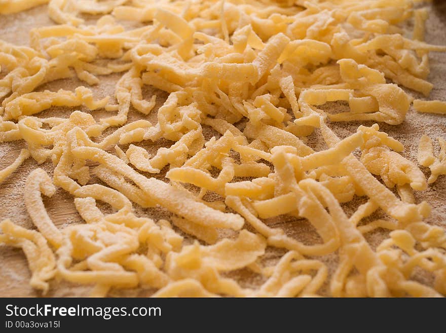 Dried home made vermicelli pasta. Dried home made vermicelli pasta