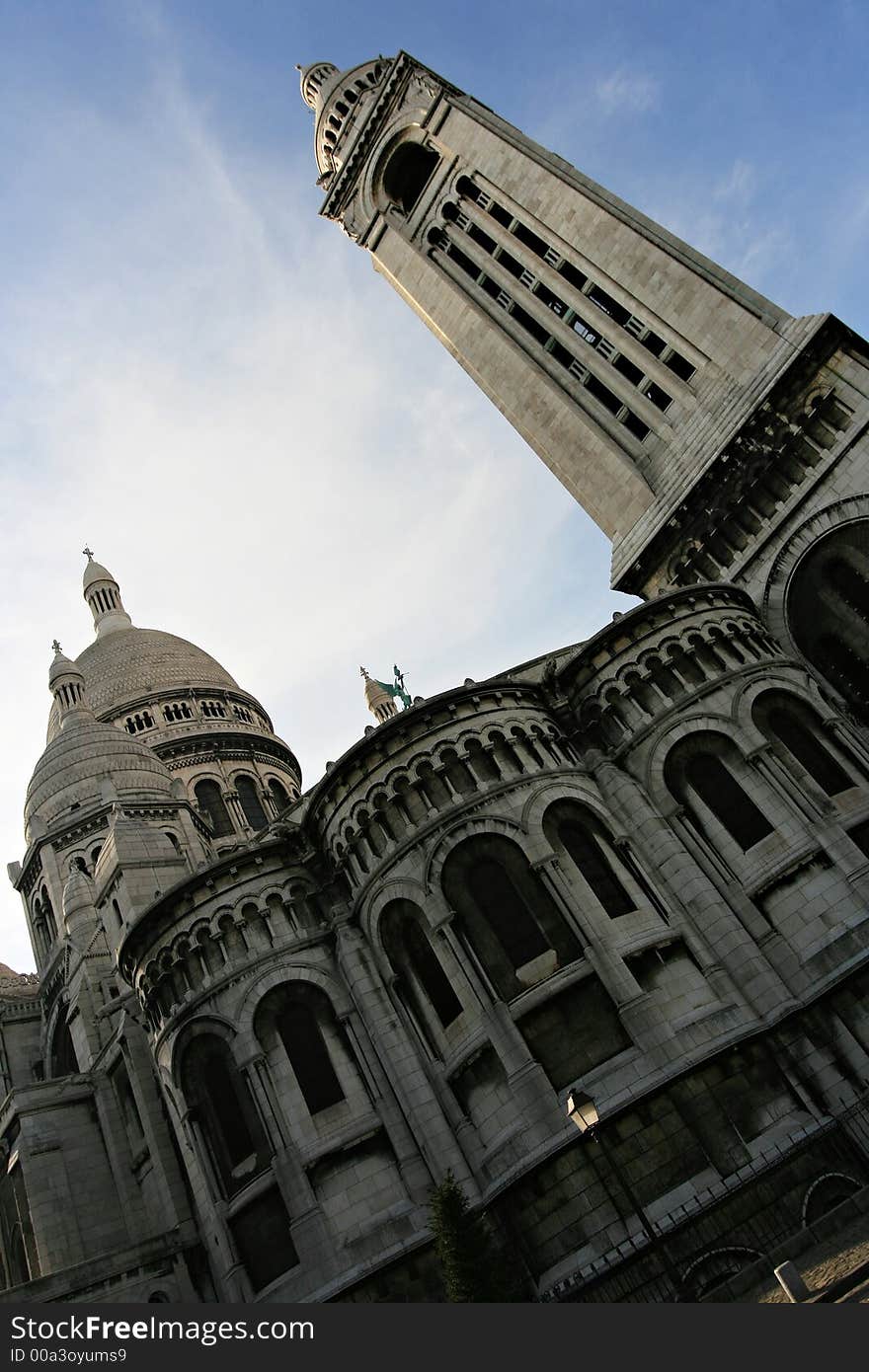 The Sacred-Heart Basilica at Montmarte, Paris, France. The Sacred-Heart Basilica at Montmarte, Paris, France