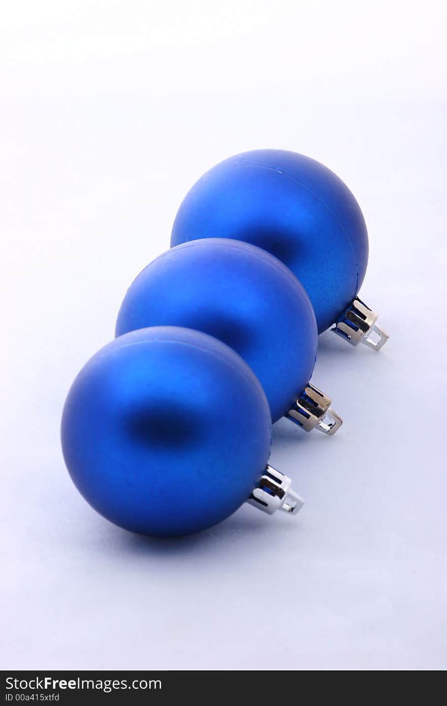 Blue christmas balls