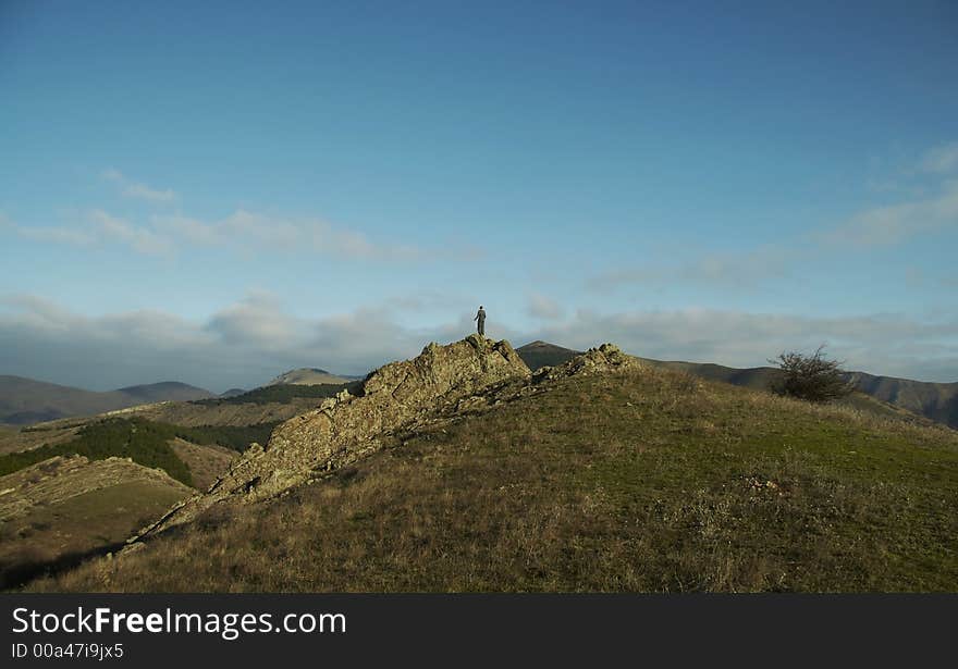 Trekking in the Crimea for autumn season. Trekking in the Crimea for autumn season