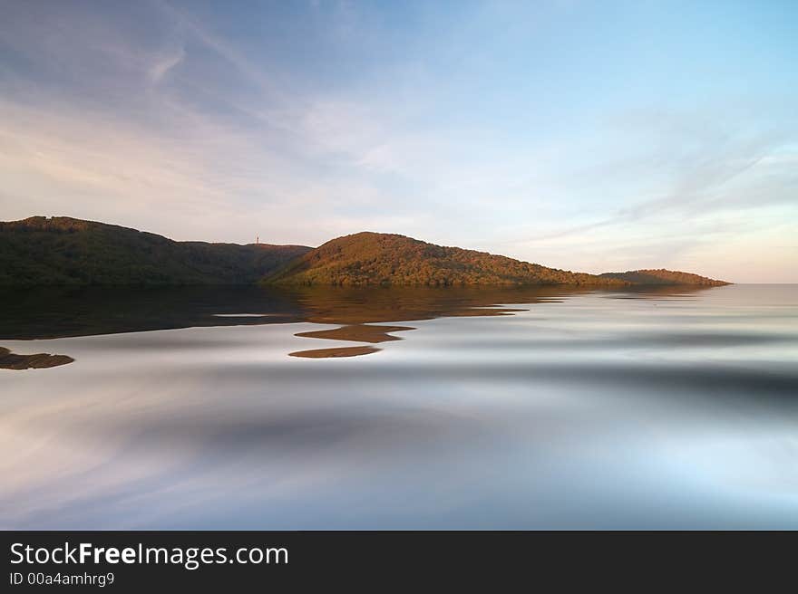 Mountain with reflection in water