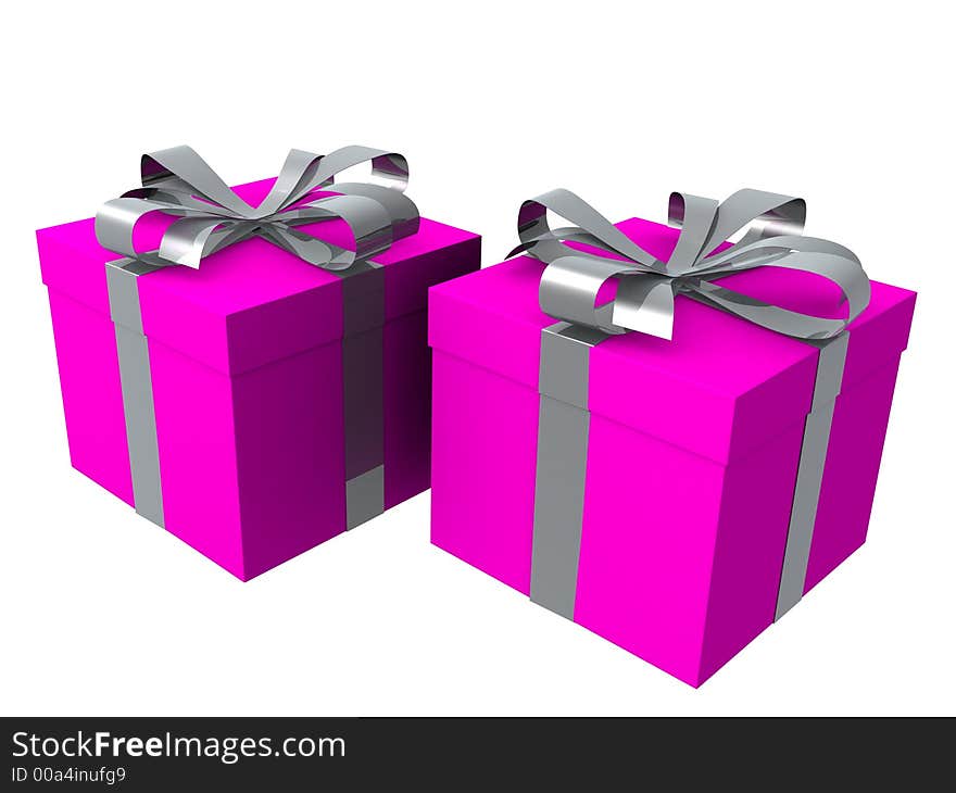 3d rendered illustration of presents. 3d rendered illustration of presents