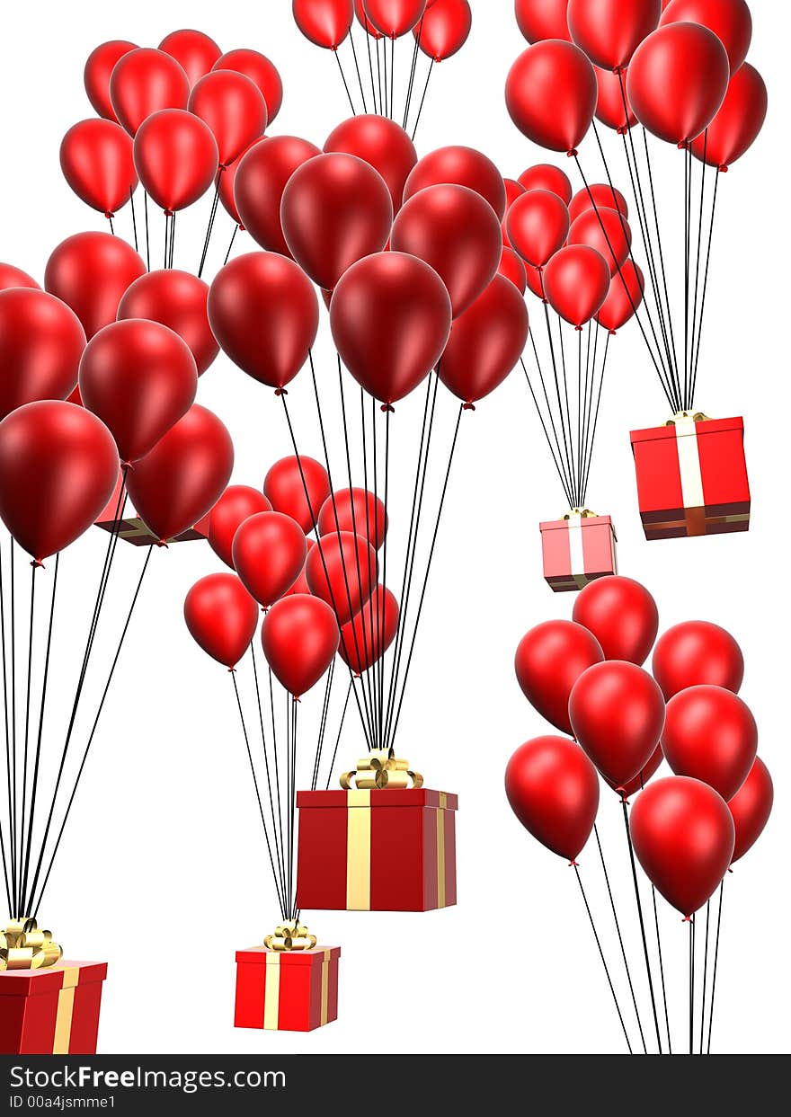 Presents And Balloon