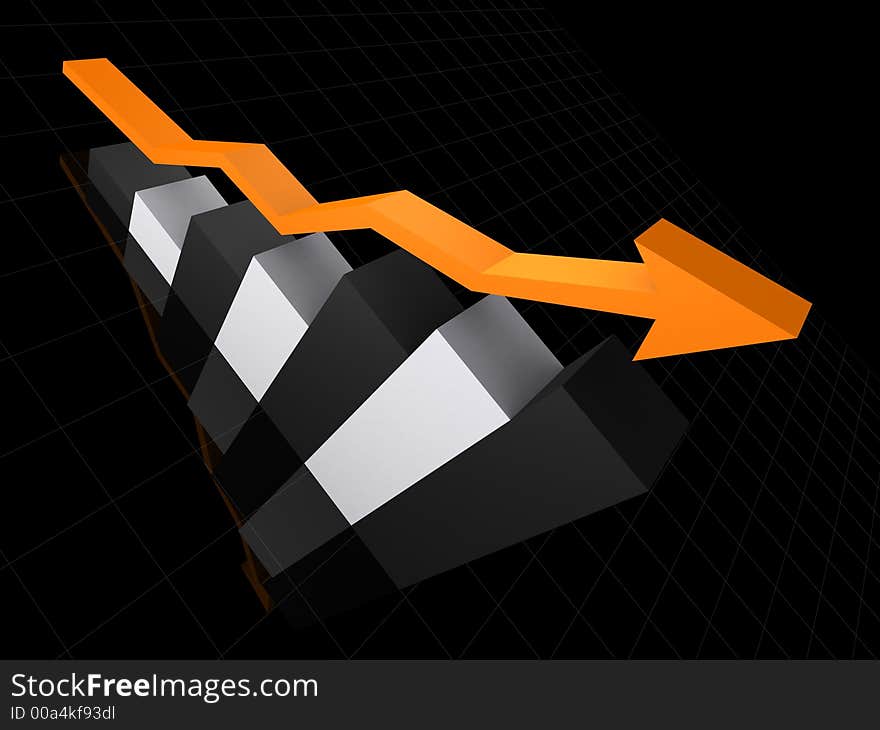 3d rendered illustration of a statistic. 3d rendered illustration of a statistic