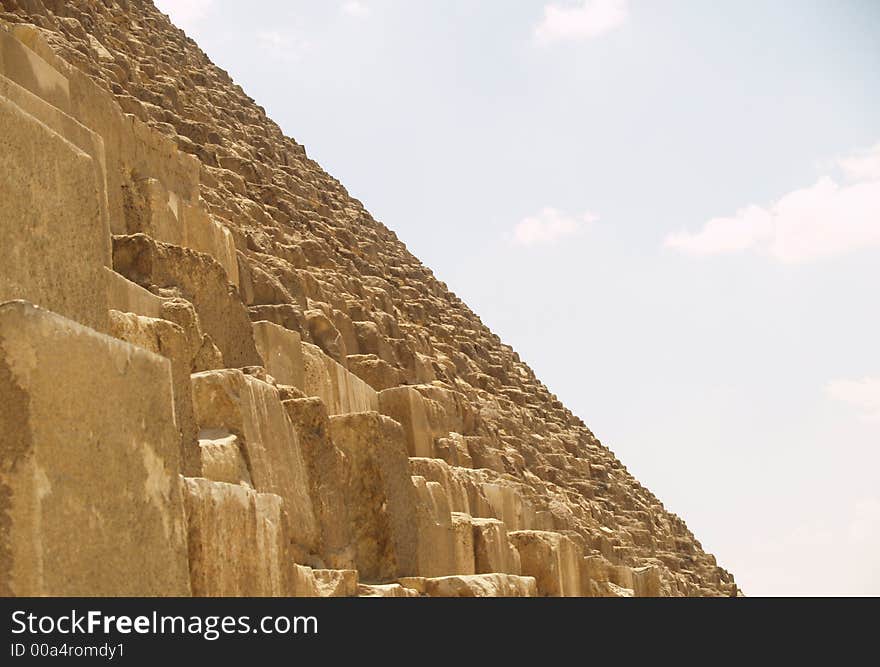 The side of the main pyramid. The side of the main pyramid