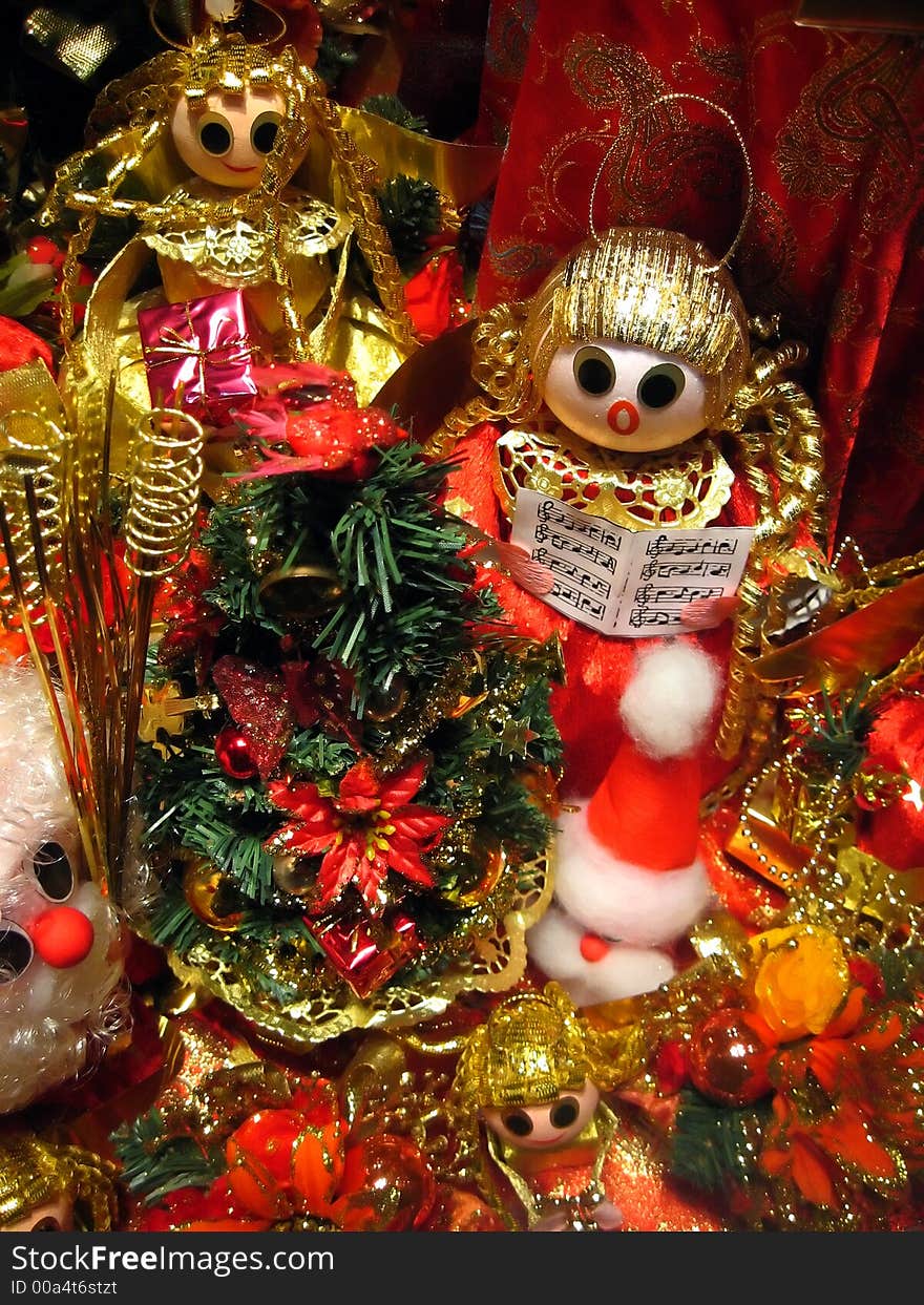 Photo of Christmas ornaments and decoration. Photo of Christmas ornaments and decoration