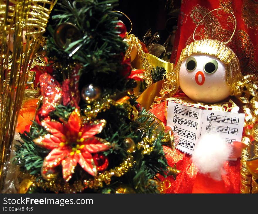 Photo of Christmas ornaments and decoration. Photo of Christmas ornaments and decoration