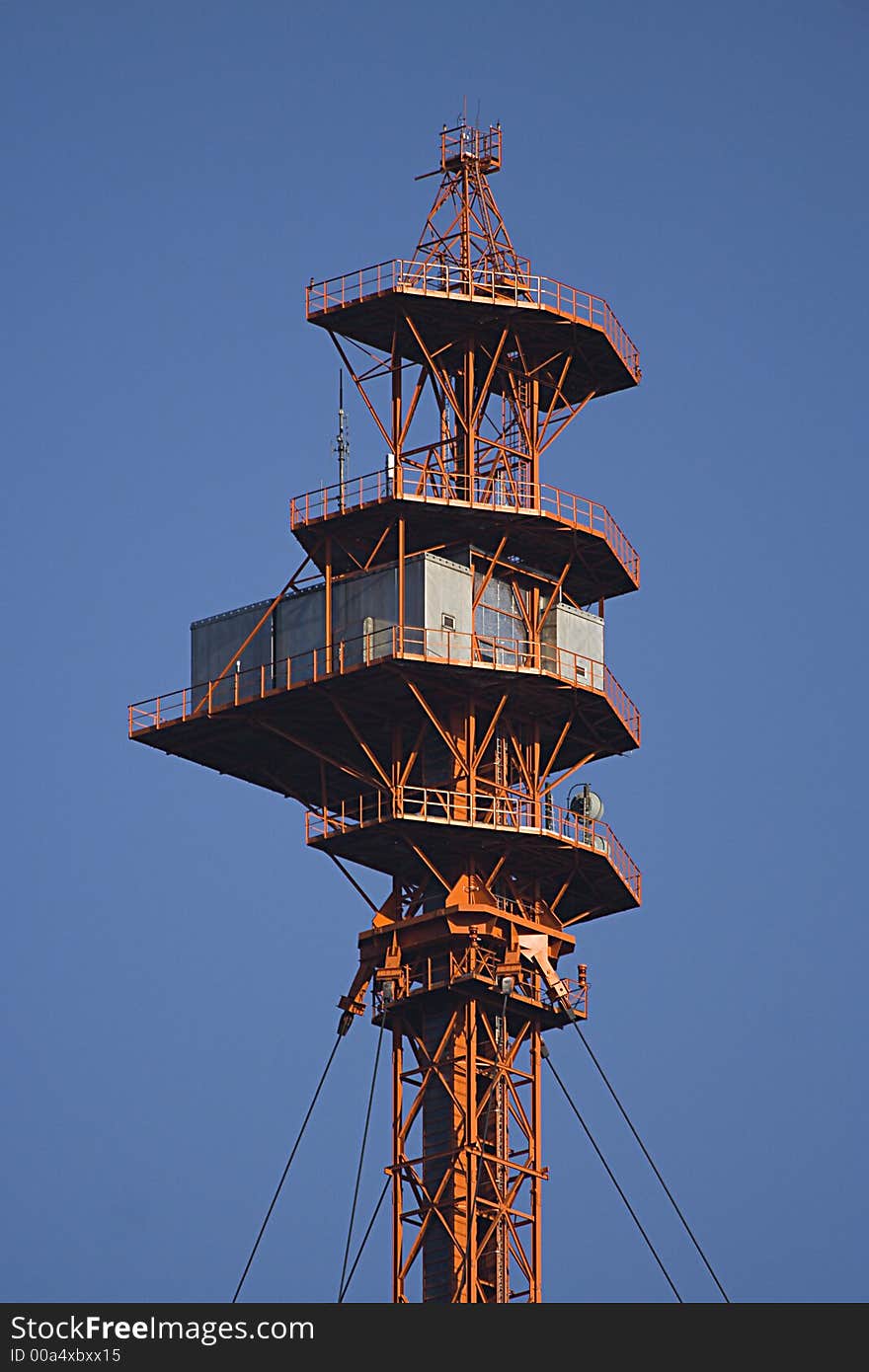 The telecommunication tower/radio relay link mast in Berlin Frohnau Germany is located in the middle in the forest and is 358.6 meters high. He was built 1978 and consists of steel and concrete. The type of construction calls itself „removed mast “. The tower is the secondly highest building in Berlin and is property of the “German Telekom“(telecommunications enterprise). More largely only the TV tower is in Berlin-Mitte, 368 meters high. The telecommunication tower/radio relay link mast in Berlin Frohnau Germany is located in the middle in the forest and is 358.6 meters high. He was built 1978 and consists of steel and concrete. The type of construction calls itself „removed mast “. The tower is the secondly highest building in Berlin and is property of the “German Telekom“(telecommunications enterprise). More largely only the TV tower is in Berlin-Mitte, 368 meters high.