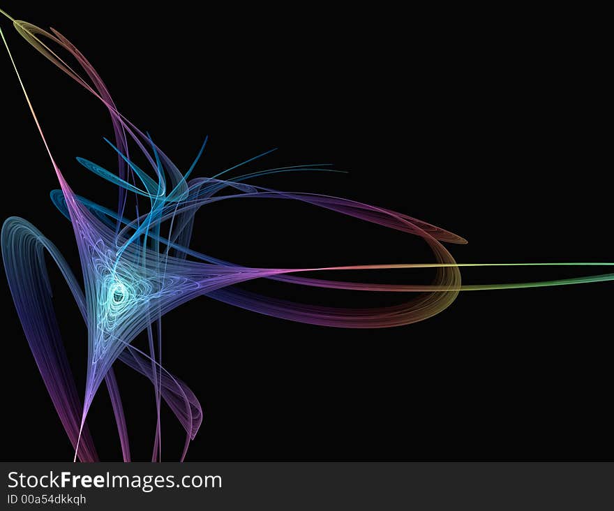 Multicolored hyperbola - abstract high quality 10 mpix render