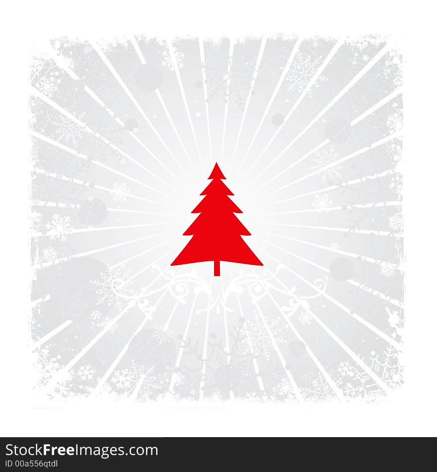 Abstract winter background illustration (Christmas & New Year)