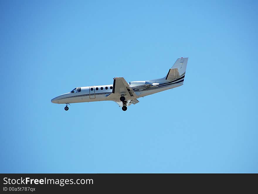 Small jet airplane for corporate and charter flights. Small jet airplane for corporate and charter flights