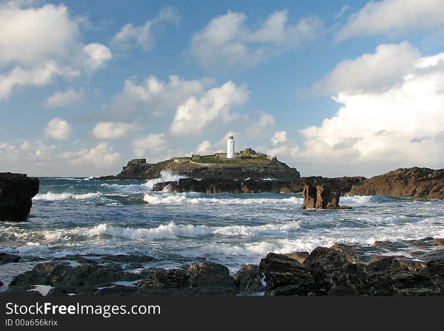 A light house on an island