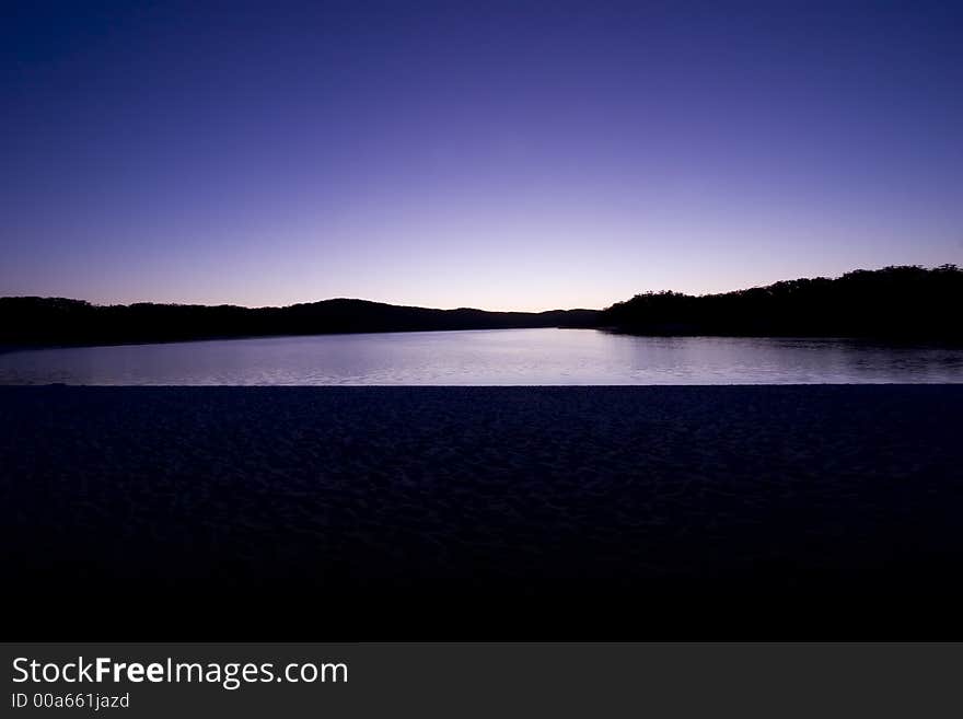 Morning shot of lake mckenzie. Morning shot of lake mckenzie