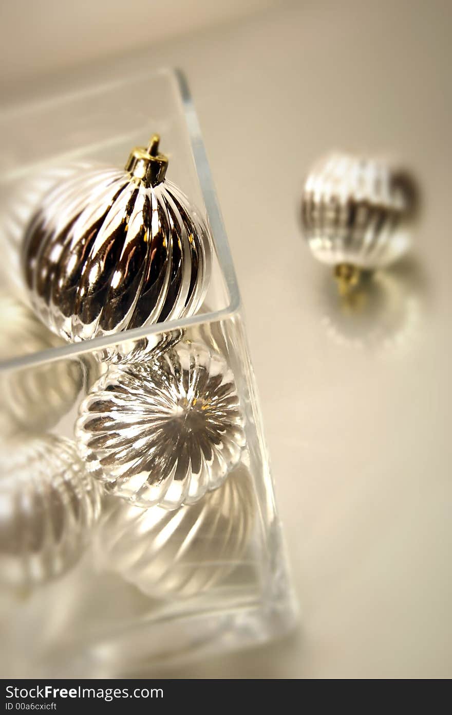 Ornaments In Glass Bowl/ Soft Focus