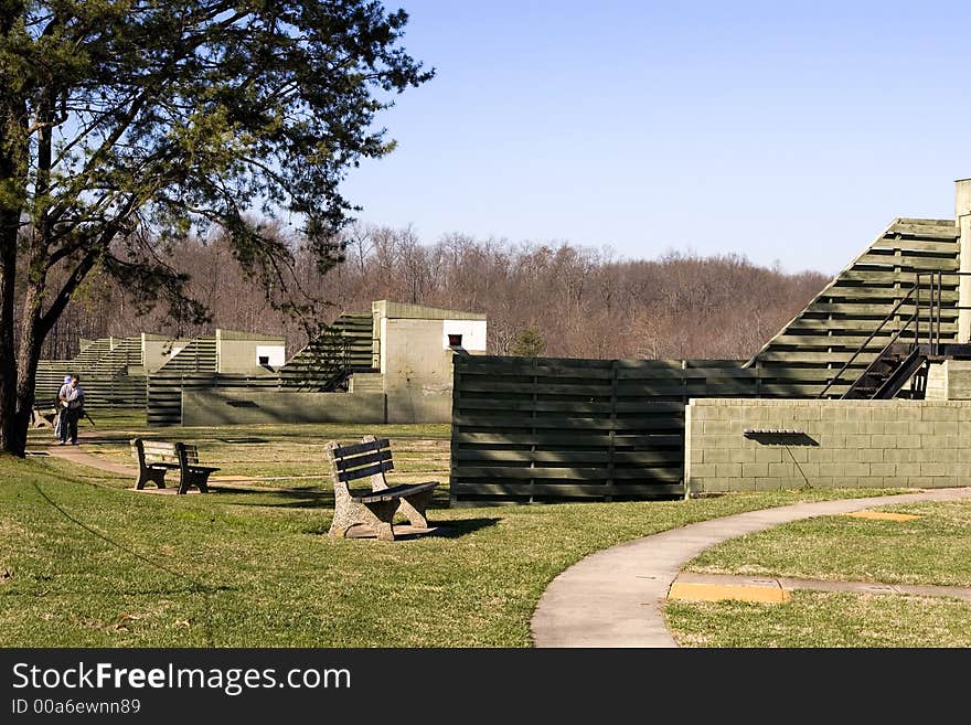 Skeet/Trap fields photographed at a northern Virginia gun club.