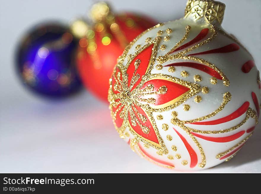 Christmas decorations, colored balls, background, celebrate, closeup. Christmas decorations, colored balls, background, celebrate, closeup