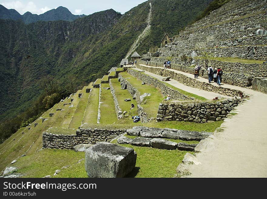 Building silhouette in the city Machu-Picchu,Peru. Building silhouette in the city Machu-Picchu,Peru