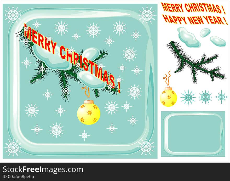 Christmas design elements.