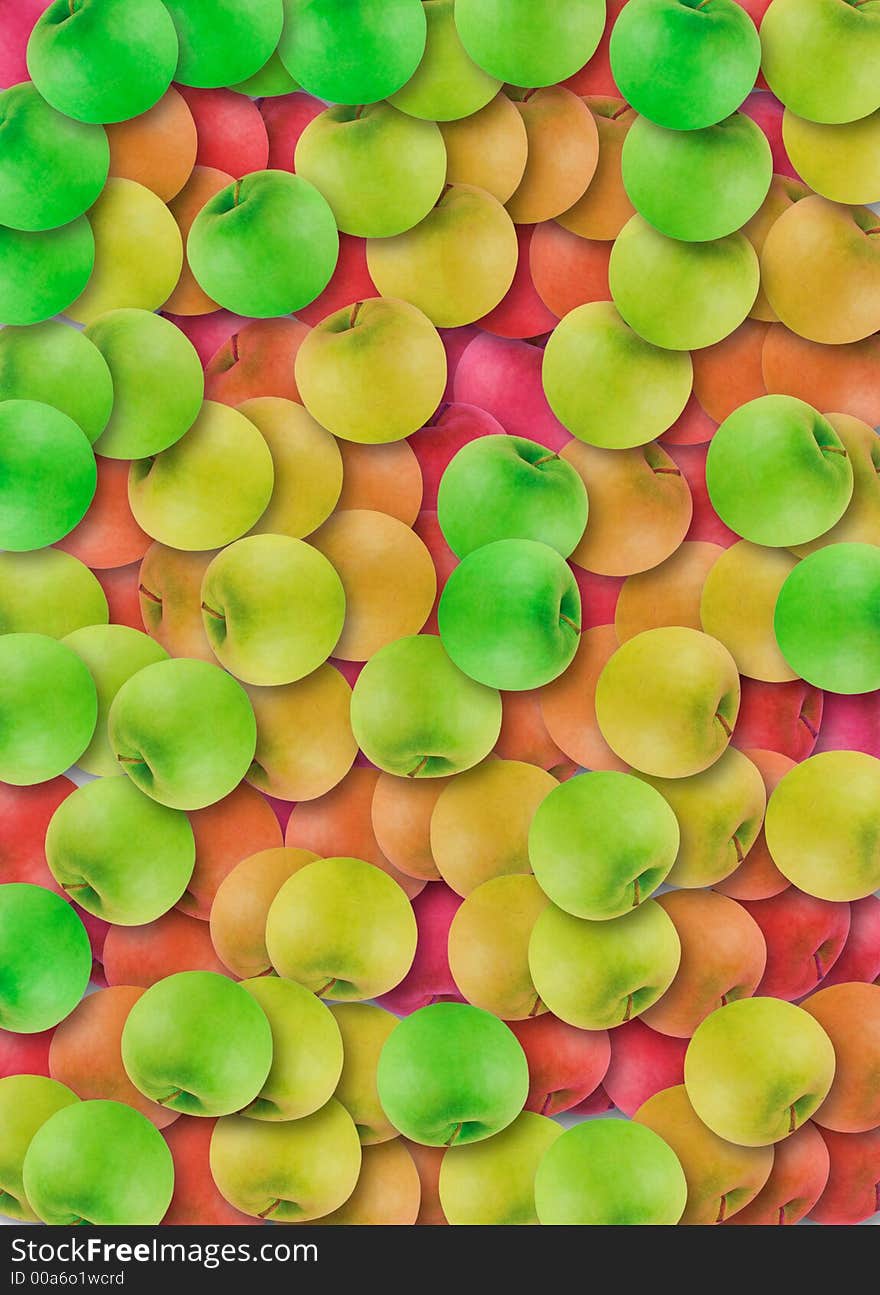 A colorful abstract apple background. A colorful abstract apple background