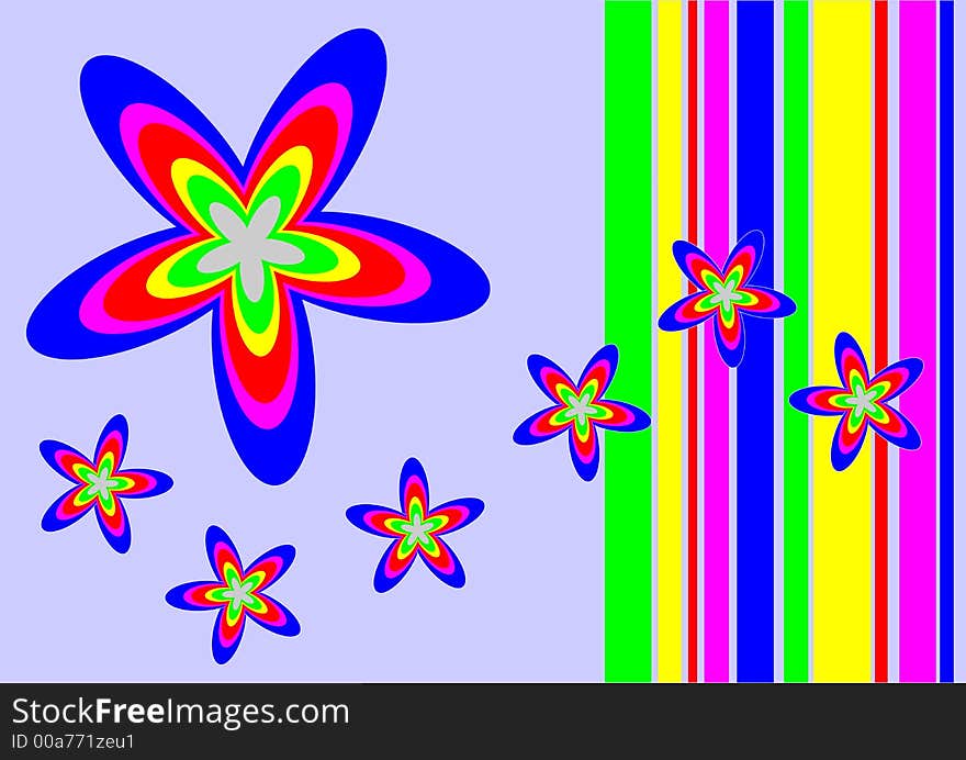 Vectorial flower pattern