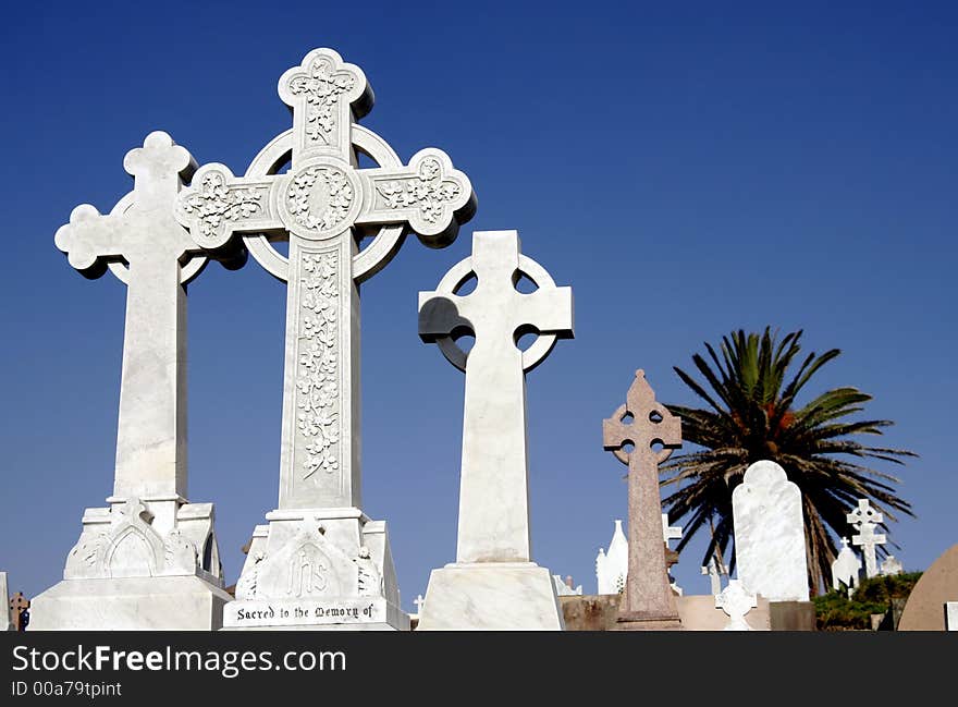 Old Large Cemetery With Many Graves and Gravestones During Daylight In Sydney Australia