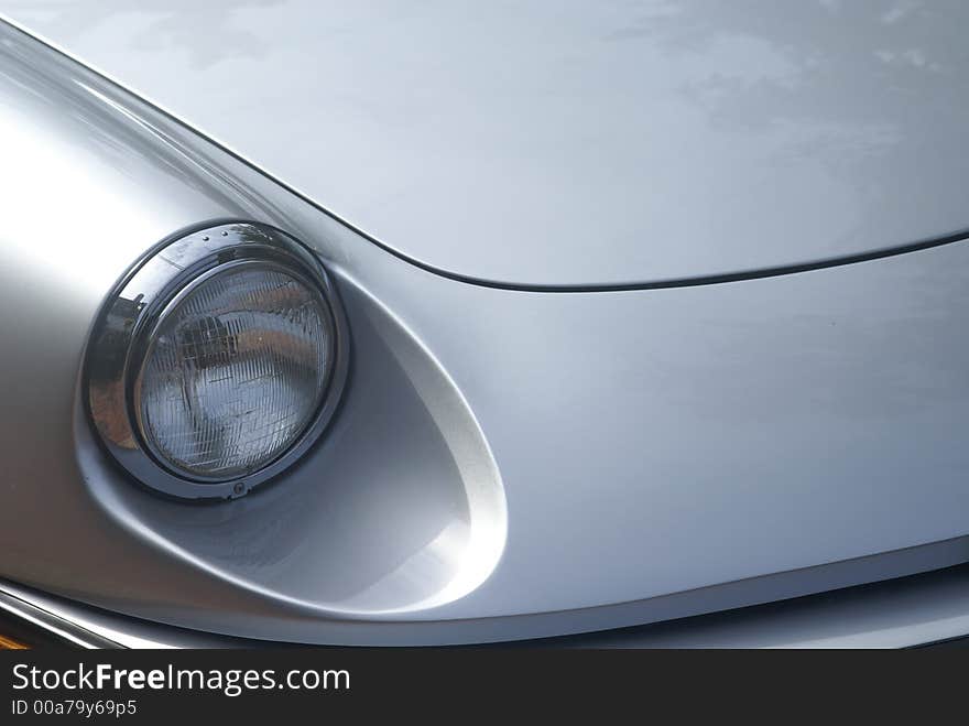 Front light of a sport car. Front light of a sport car