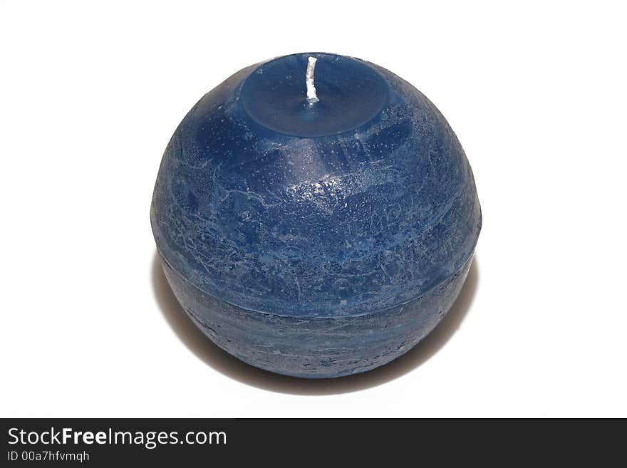 Round Blue Candle