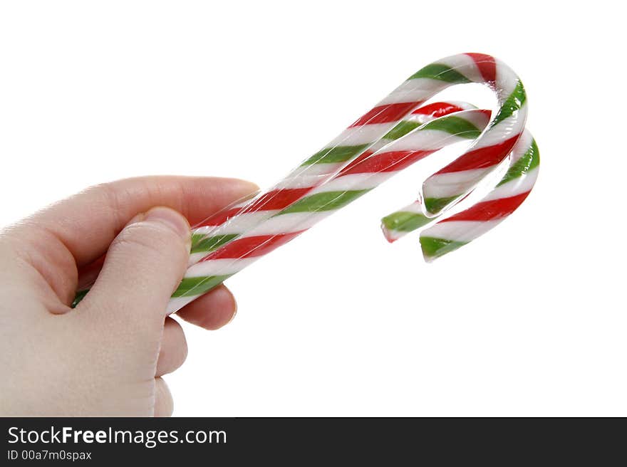 Candy canes isolated on white background. Candy canes isolated on white background