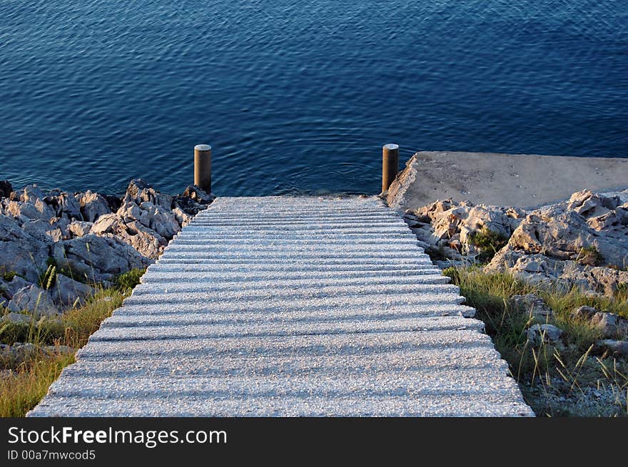 Path to the sea for boats and vessels. Path to the sea for boats and vessels