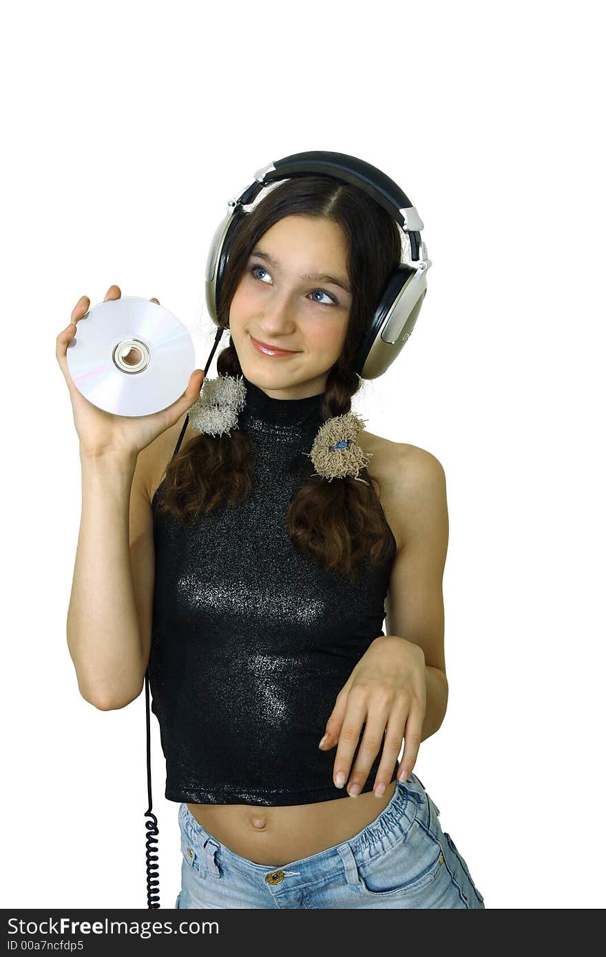 Girl with headphones