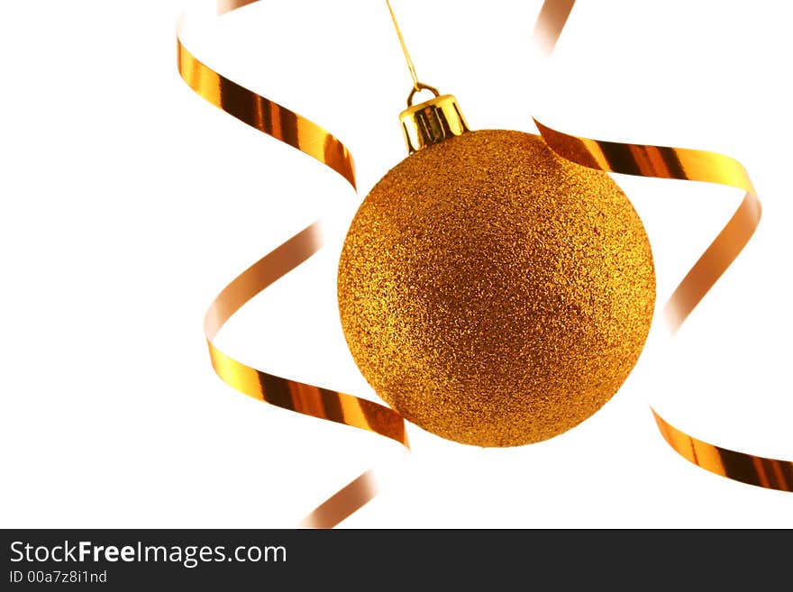 Christmas bauble on a white background