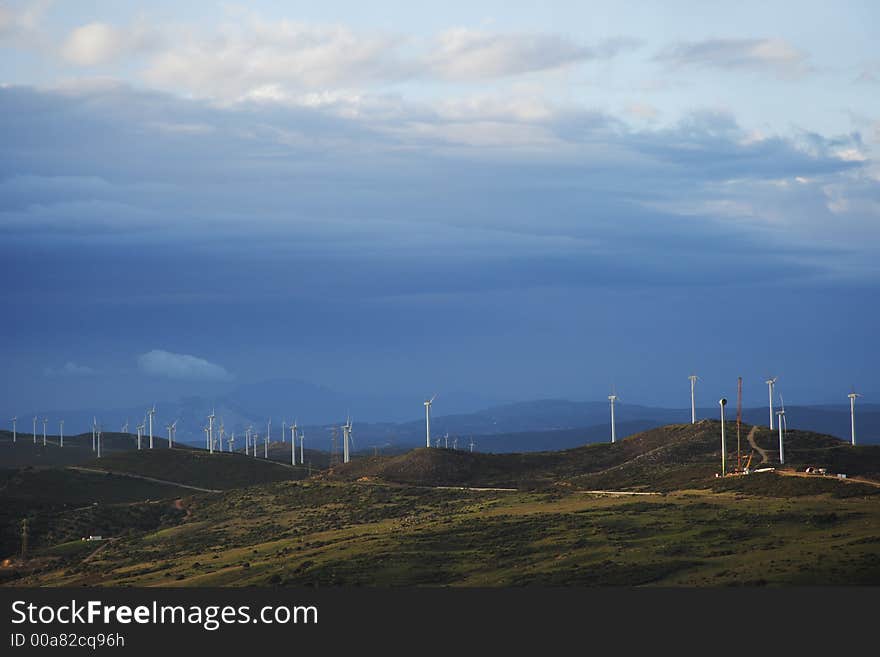 Eolic energy park, andalucia, spain