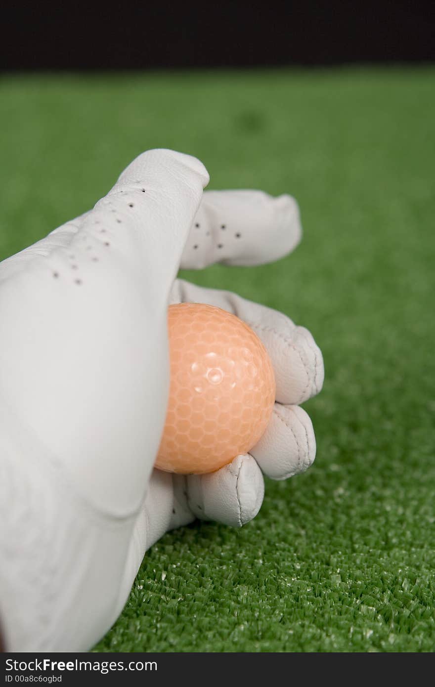 Picture of a golf gloved hand