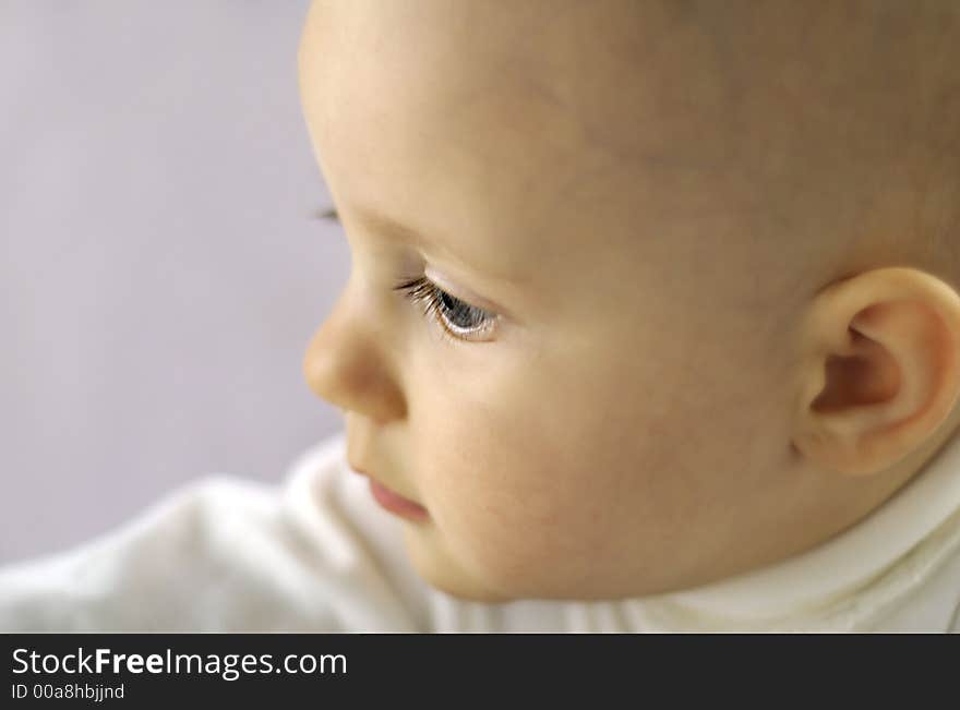 Close-up of a baby girl. Close-up of a baby girl