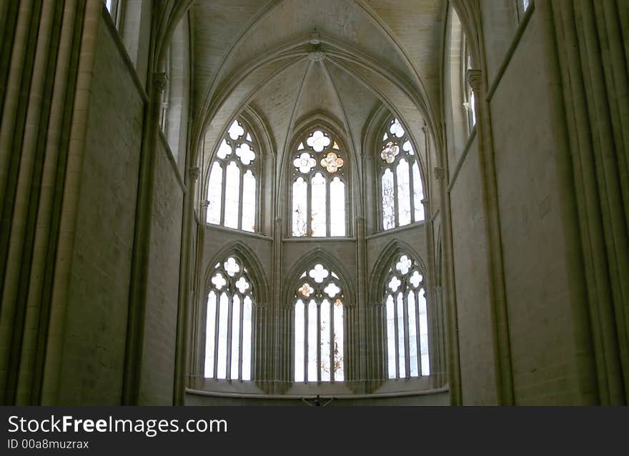 Apse of cister monastery in Canas, Rioja, Spain. Apse of cister monastery in Canas, Rioja, Spain