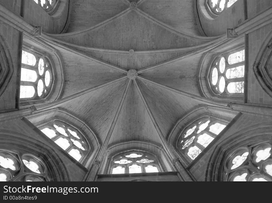 Apse of cister monastery in Canas, Rioja, Spain. Apse of cister monastery in Canas, Rioja, Spain