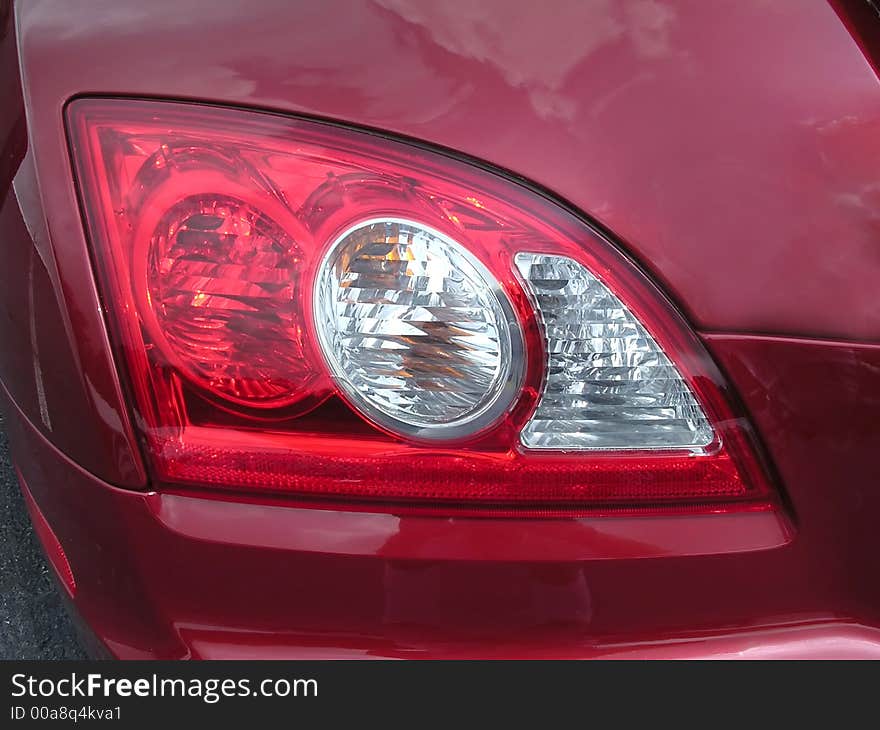 Sports Car headlight close up