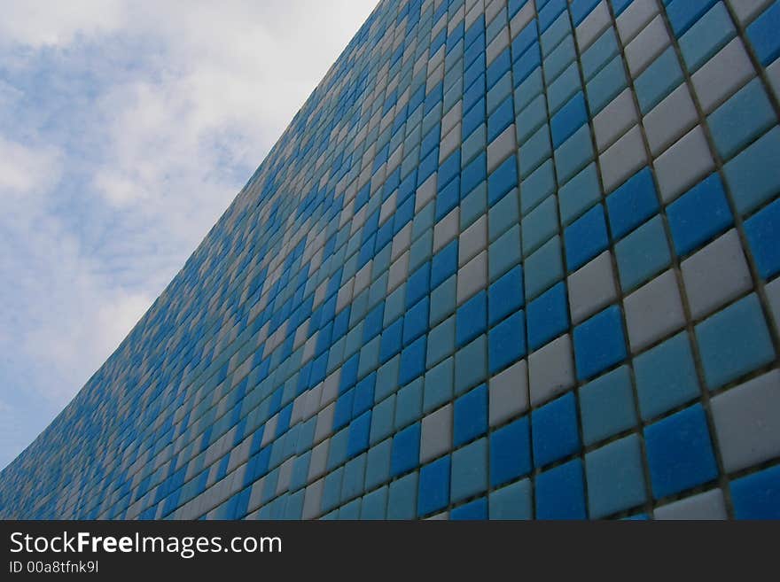 Cororful ceramic white and blue tiles. Cororful ceramic white and blue tiles