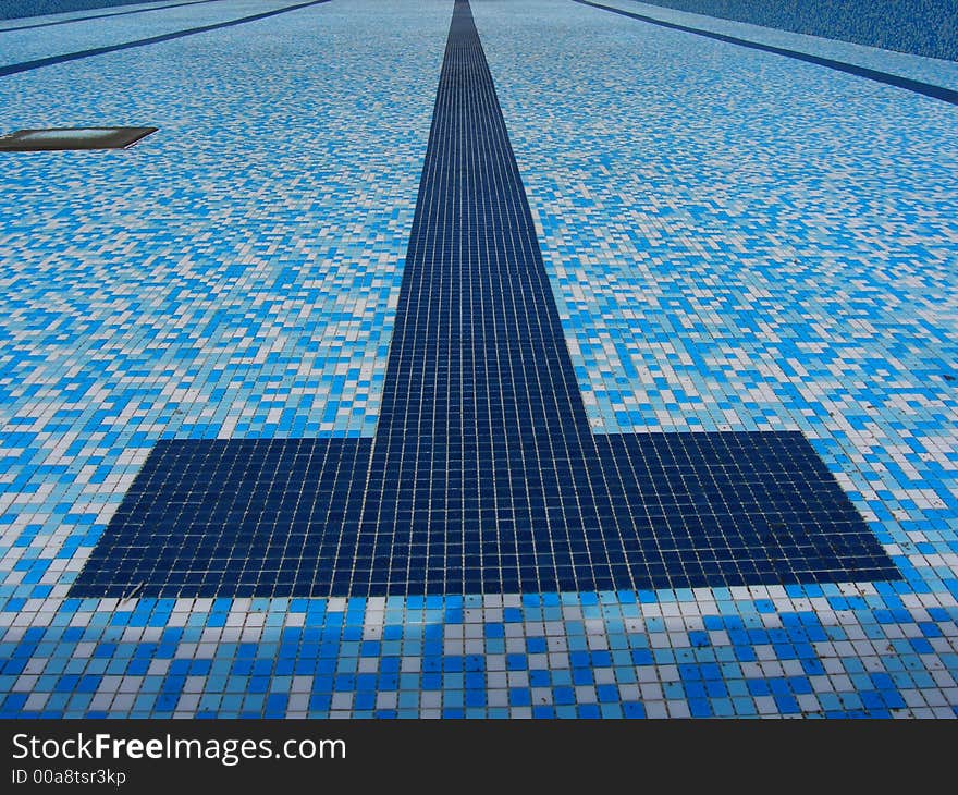 Empty swimming pool texture lines