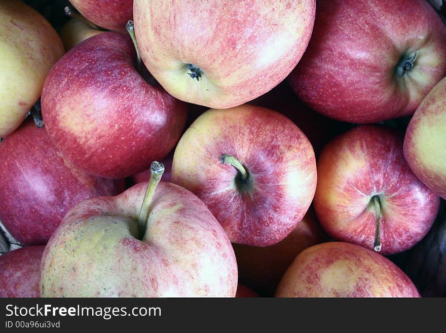 Freshly harvested apples ready for the market.