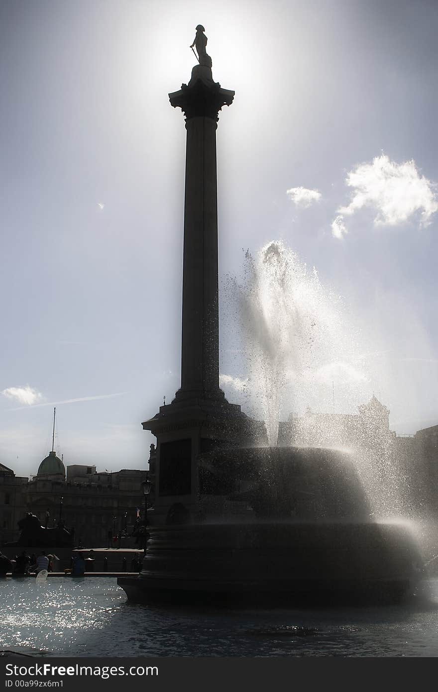 Nelson Column at trafalagar square London England