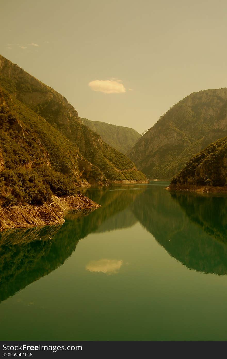 Lake Piva in Rozaje, Montenegro. Lake Piva in Rozaje, Montenegro