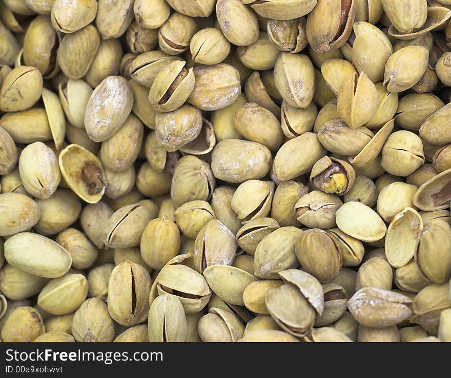 Pistachios background texture