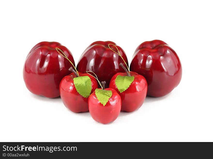 Various sized of christmas apple decorations. Various sized of christmas apple decorations